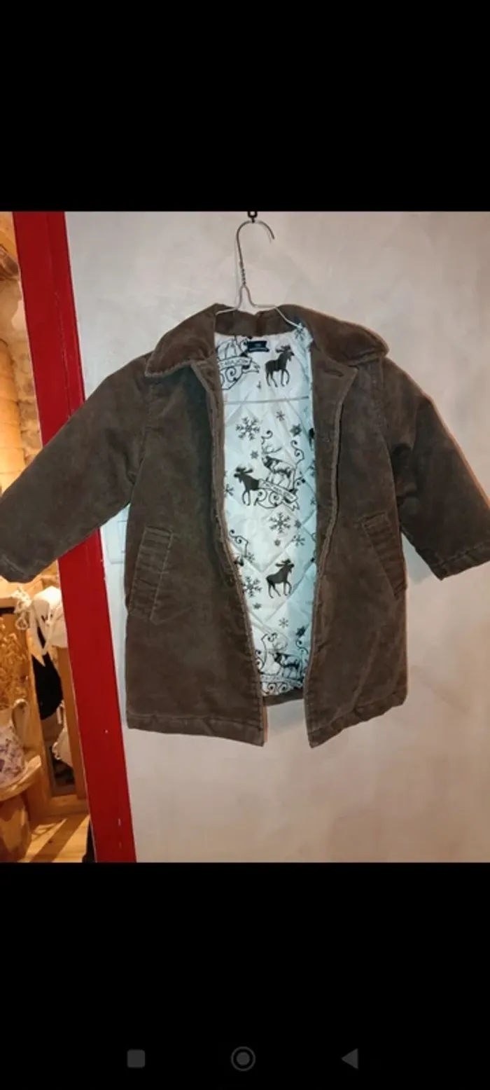 *spécial rentrée* Manteau velours doudoune Sergent Major taille 3 ans - photo numéro 3