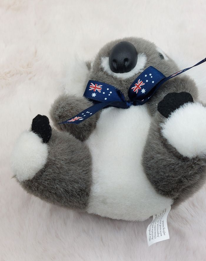 Petite peluche doudou koala gris blanc Australie Ascool 16 cm - photo numéro 4