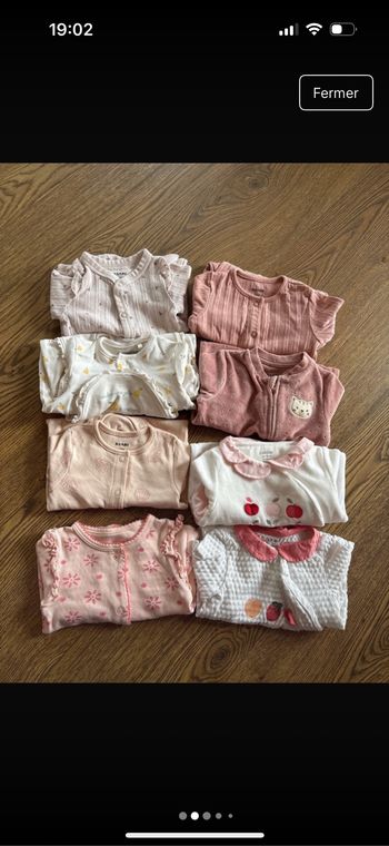 Lot de pyjamas 1 mois