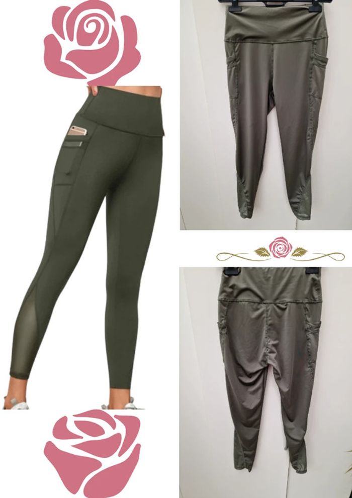 Legging Kaki Poches Transparence
