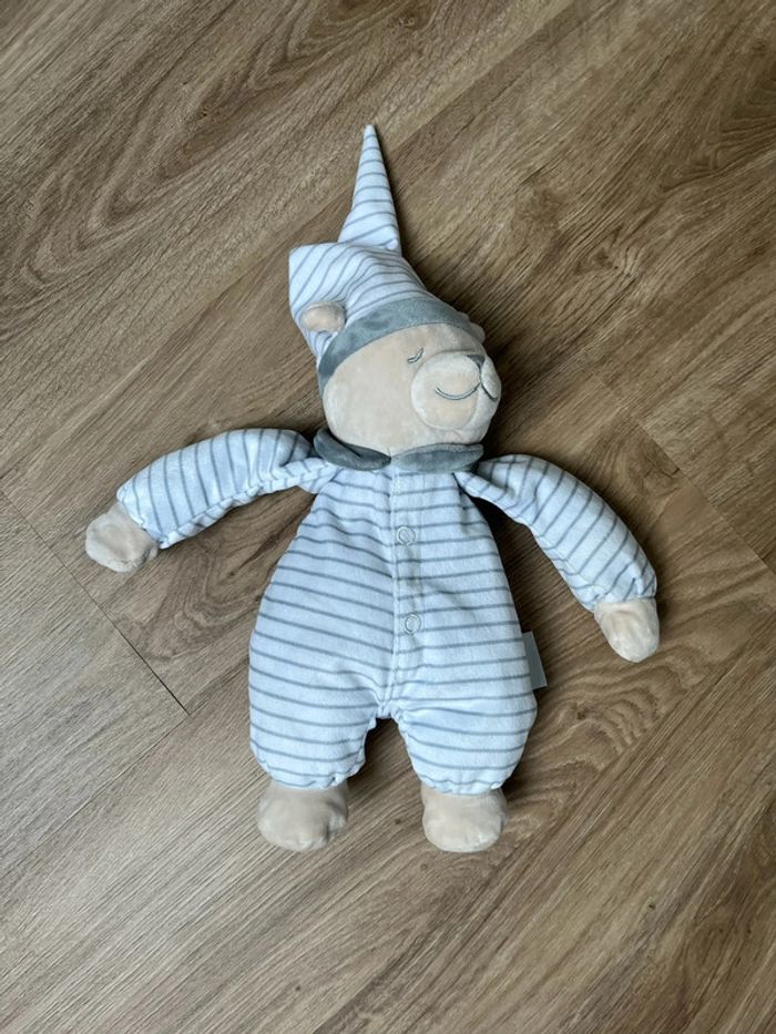 Doudou ours peluche Pabobo très bon état enfant bébé