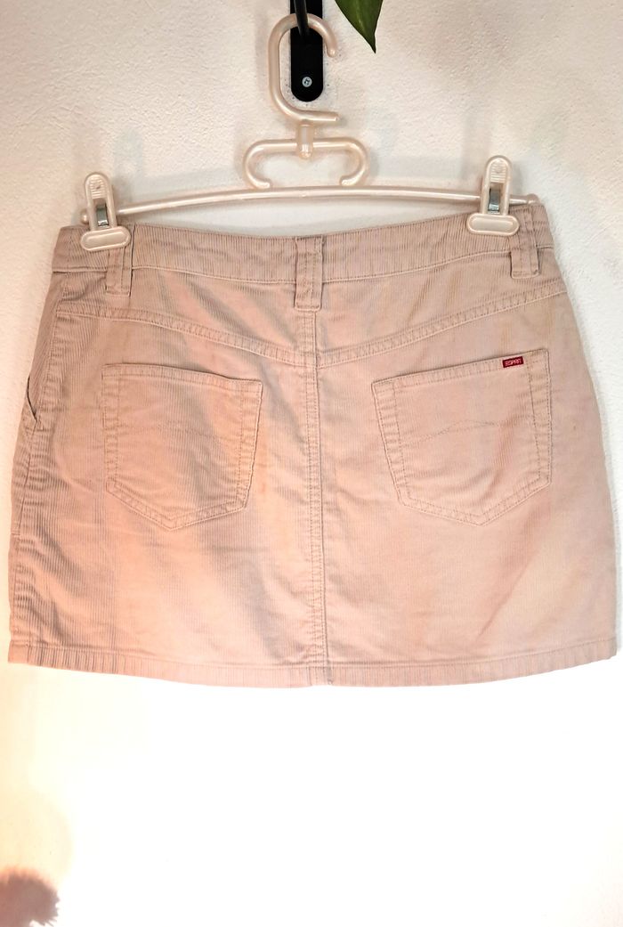 Mini-jupe Esprit – Taille 36 – Velours côtelé beige - photo numéro 4