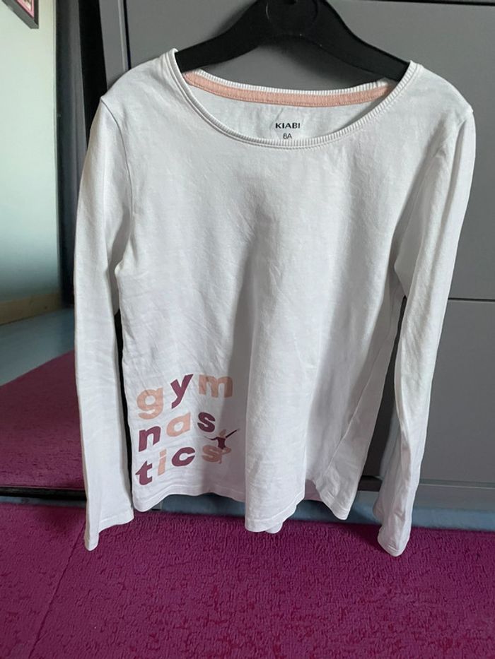 T-shirt manches longues fille blanc