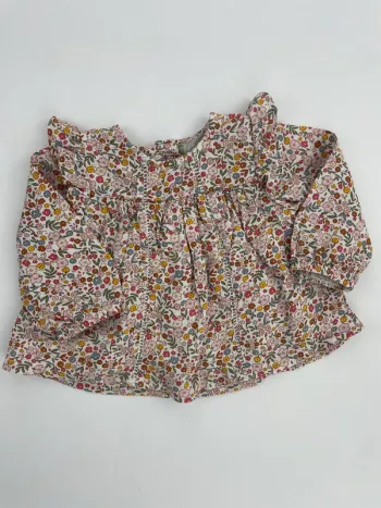 Blouse à fleurs - Primark - 0/3 mois (62cm)