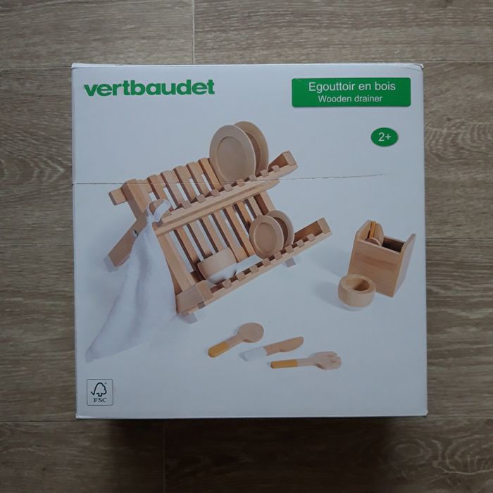 Jouet égouttoir en bois Vertbaudet NEUF