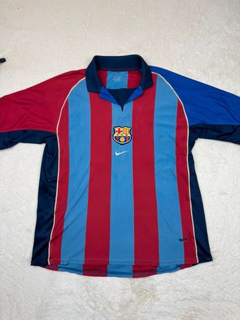 Maillot Fc Barcelone Nike Vintage 2001/2002 Domicile Très Rare