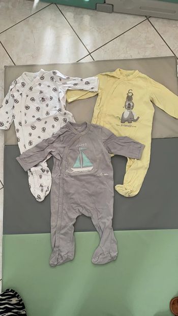 Lot de 3 pyjamas fins 9 mois