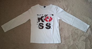 T shirt blanc kiabi Kiss 8 ans
