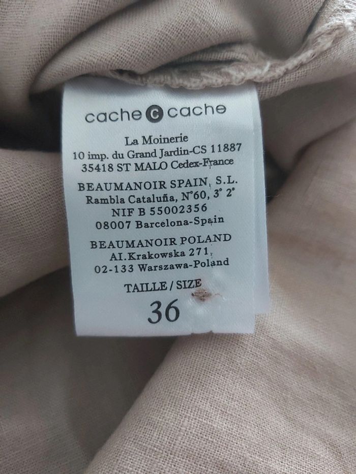 Robe femme beige en lin - photo numéro 3