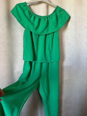Jolie combinaison verte viscose 8 ans Kiabi