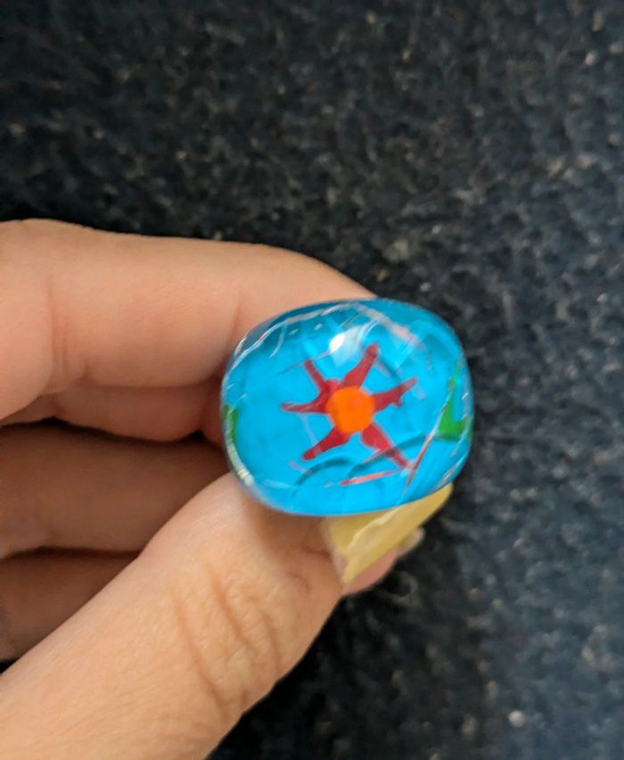 Bague en résine style vintage - photo numéro 2