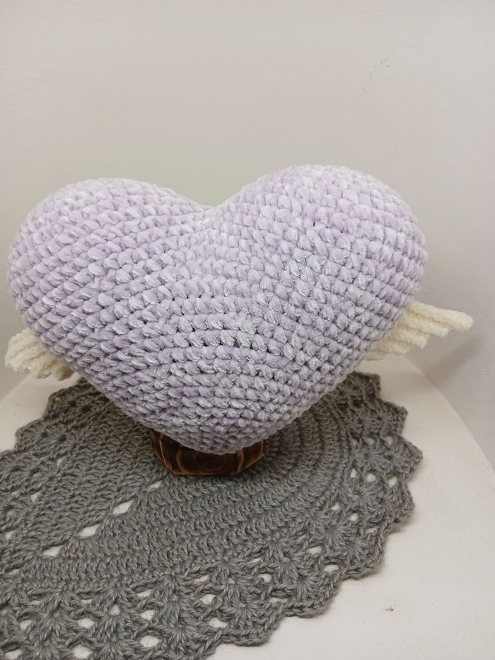 Cœur ailé lila - photo numéro 4