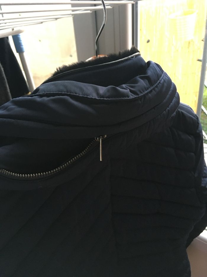 Manteau court camaïeu bleu foncé - photo numéro 4