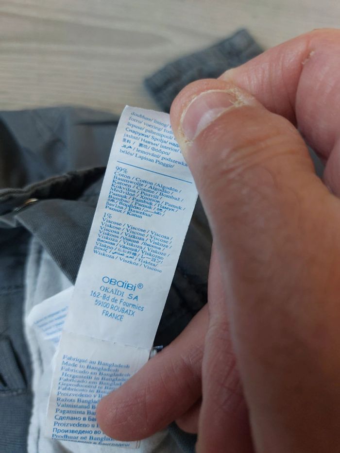 Pantalon doublé Obaibi taille 12 mois - photo numéro 7