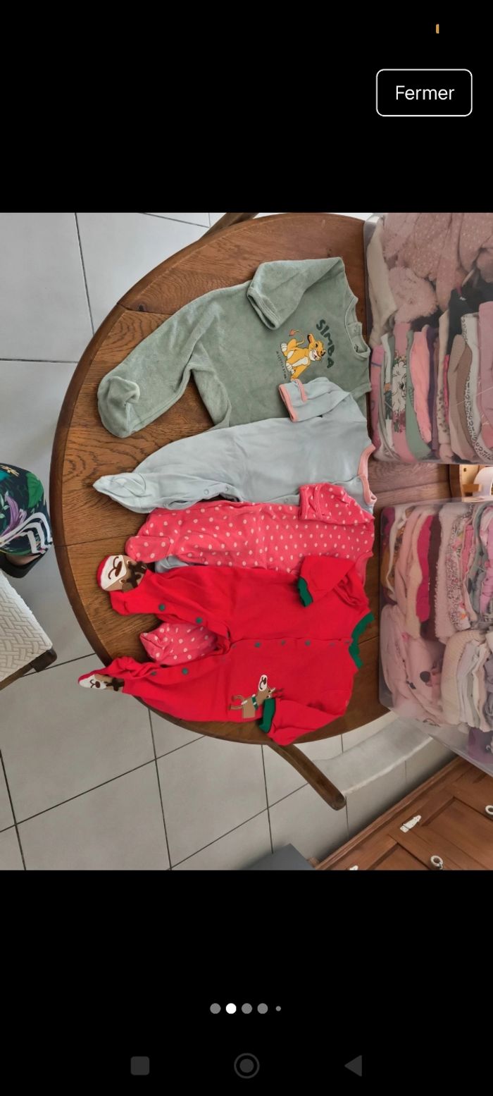 Lot de 4 pyjamas - 9/12 mois - photo numéro 2