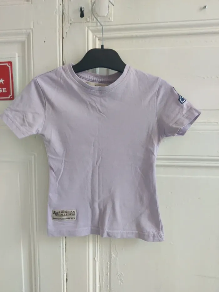 T shirt lila  American college 4-5 ans - photo numéro 2