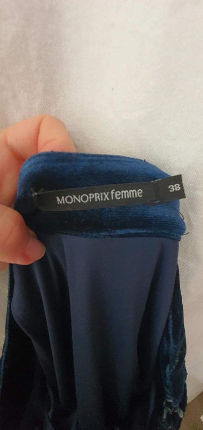 Jupe plissée velours bleu nuit - photo numéro 3