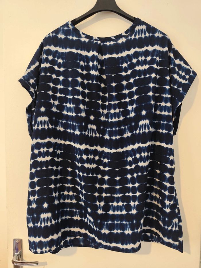 Chemise bleue marine et blanche taille 54 Gémo - photo numéro 2