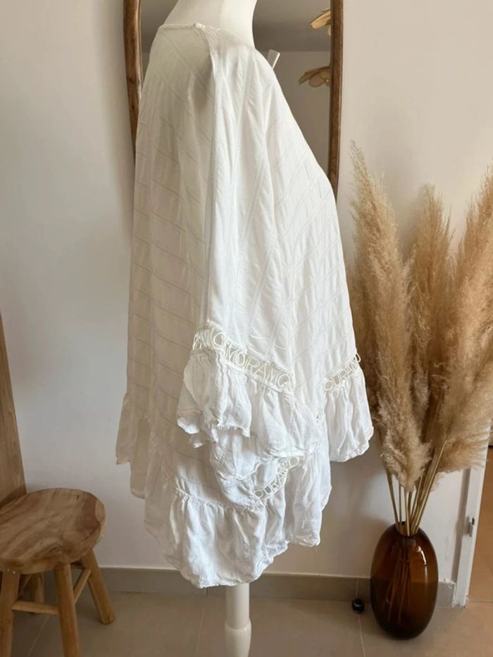 Blouse manches courtes blanche Maison Marley - photo numéro 4
