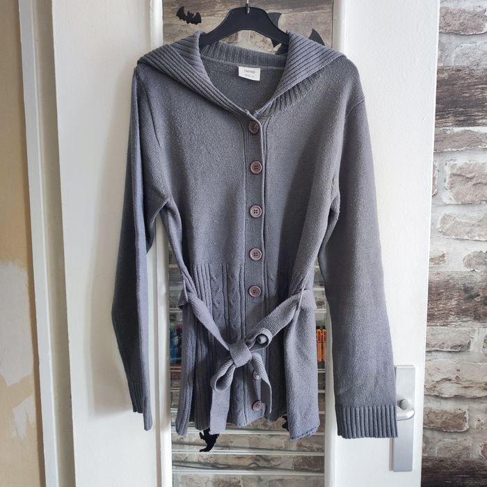🧥 Joli Gilet Gris à Grand Col - Taille M 🧥 - photo numéro 2