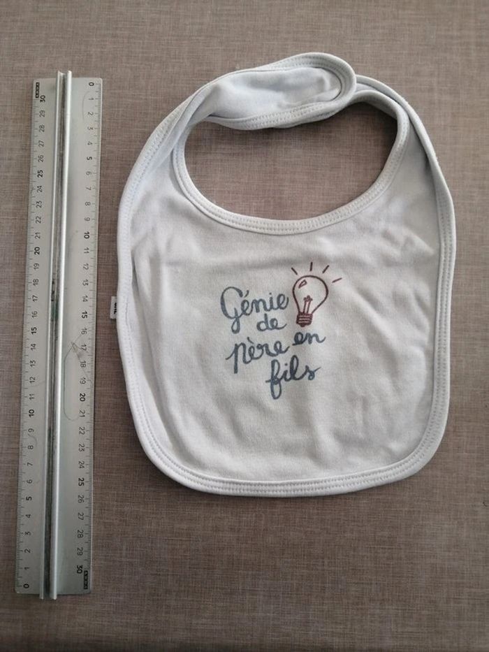 Bavoir humour Génie de père en fils - photo numéro 1