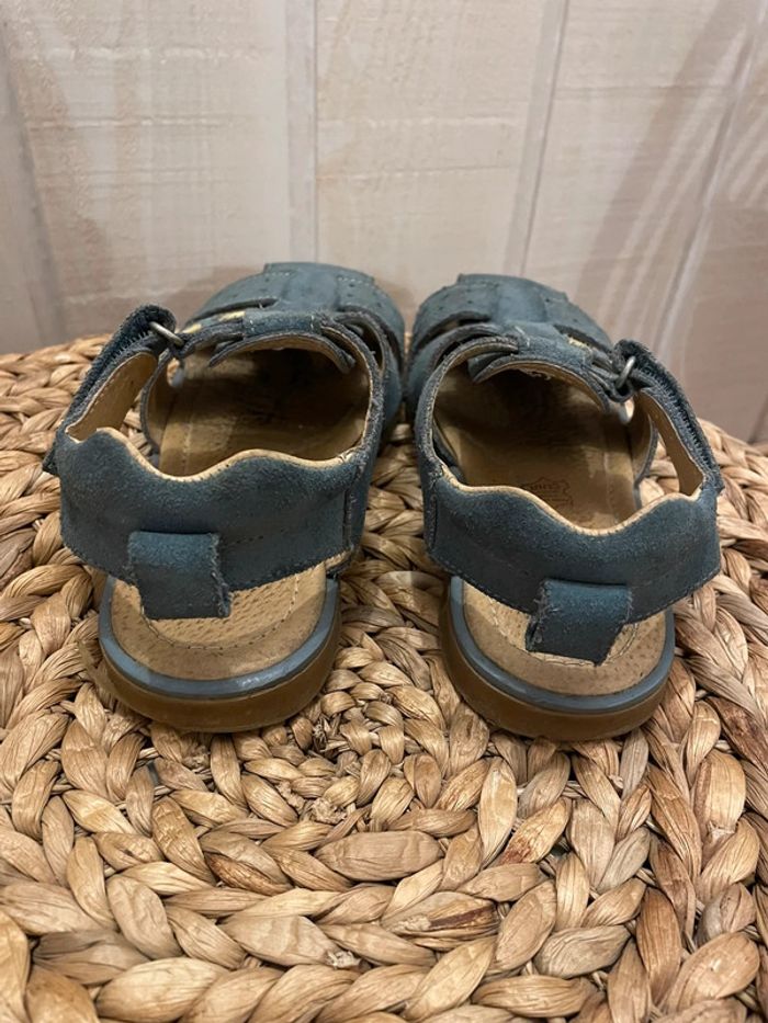 Sandales cuir bleu - Citrouille et compagnie - P30 - photo numéro 4