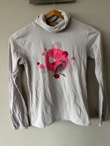 Teeshirt mauve à col roulé 14ans