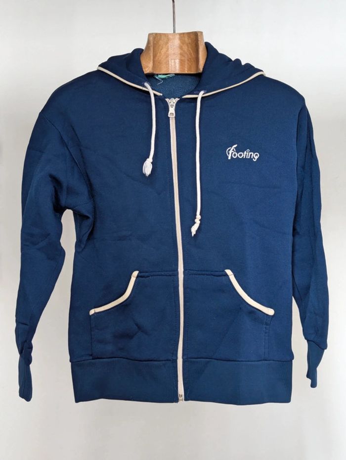 Sweat à capuche zippé vintage Footing – Made in France – Taille 42