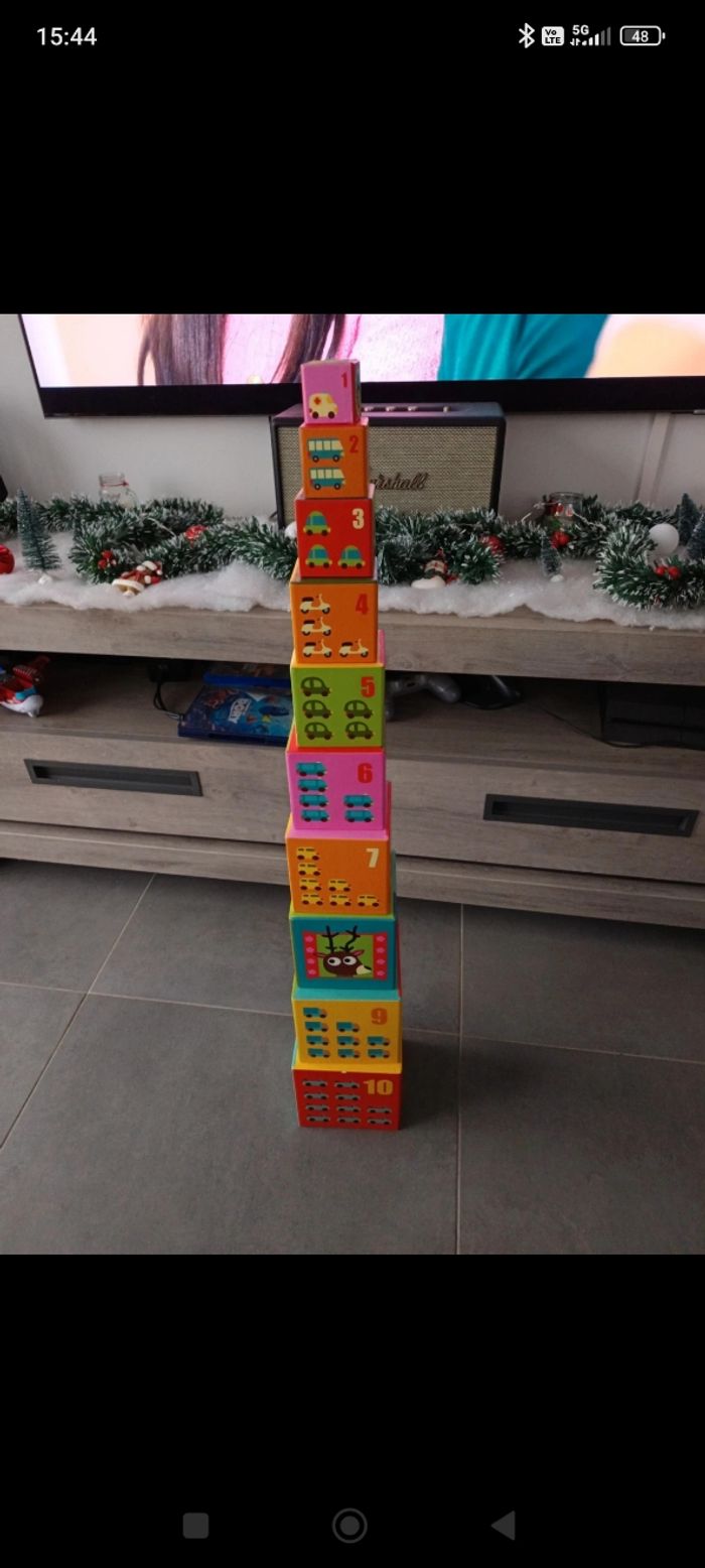 Cube a empiler djeco véhicules - photo numéro 4