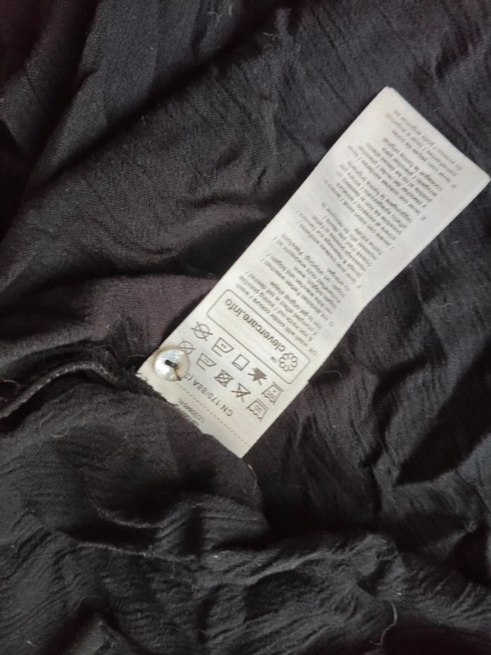Chemise manches longues brodée noire esprit T.40 - photo numéro 4