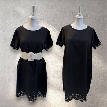 Robe ample noire manches courtes taille L