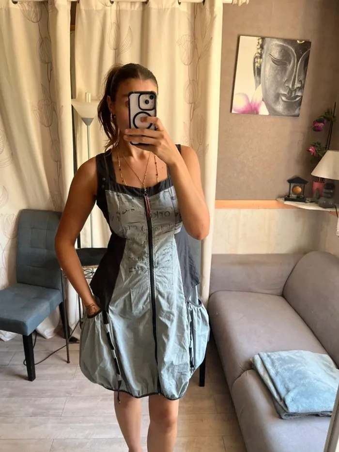 Robe parachute vintage grunge tie and dye cargo baggy - photo numéro 2