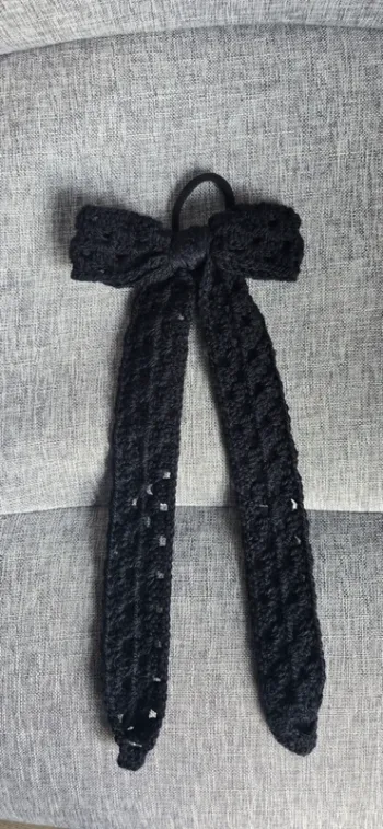 Élastique noeud papillon ruban noir neuf