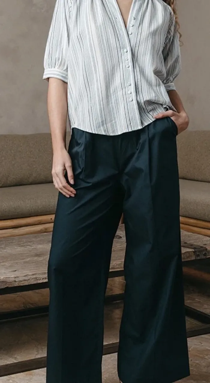 Pantalon marine large - photo numéro 2