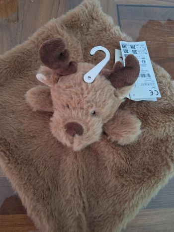 Doudou renne tex carrefour marron