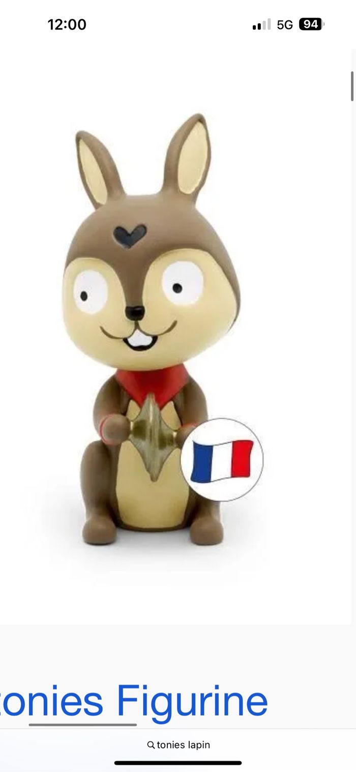 Tonie lapin neuve