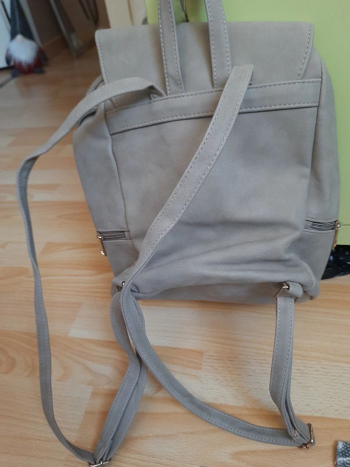 Sac à dos beige/marron - photo numéro 4