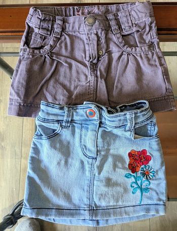 Lot 2 jupes jean 2 ans