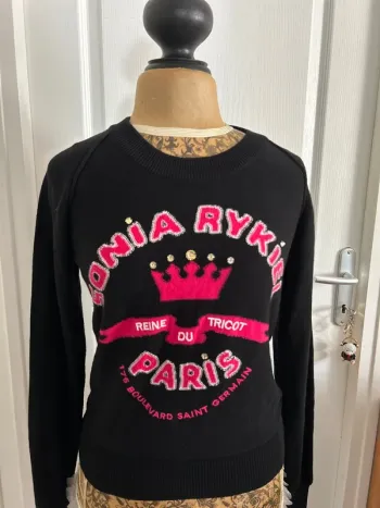 Magnifique pull avec écritures Sonia Rykiel taille S