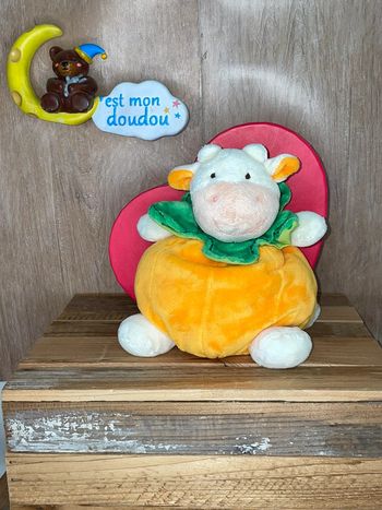 NAT136 doudou vache 🐮 citrouille babynat