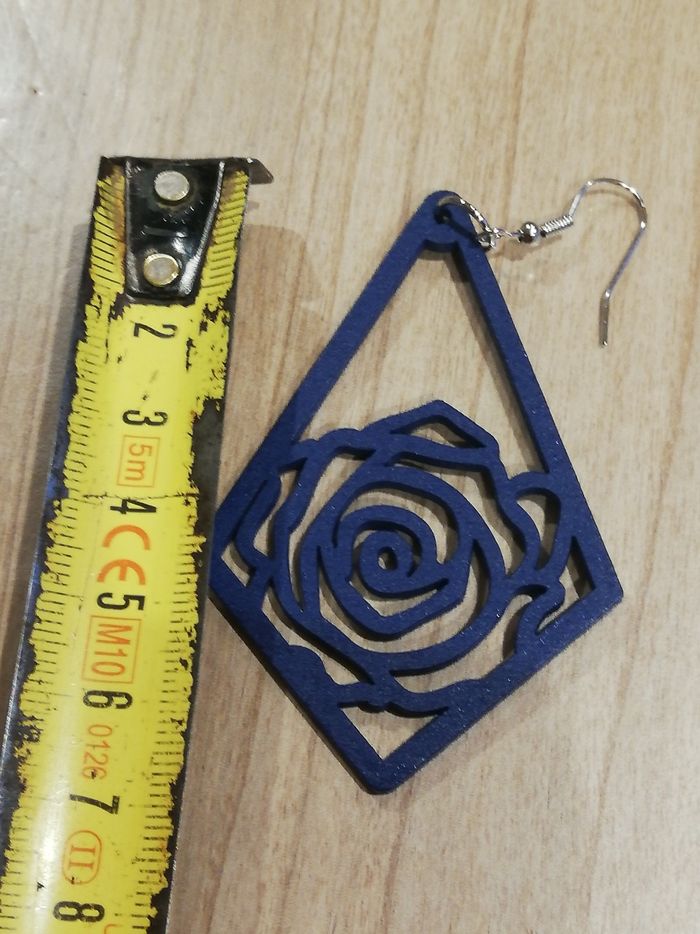 Boucles d'oreilles rose - photo numéro 2