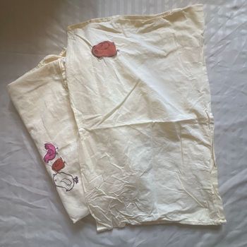 Drap et taie d’oreiller blanc des Vosges