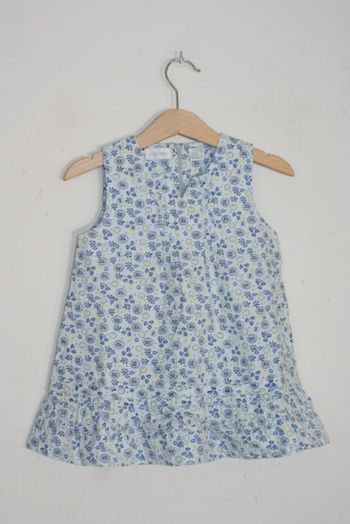 Robe fleurie bleu ciel Kiabi 12 mois