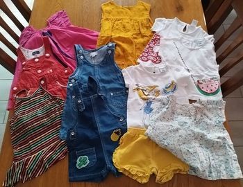 Lot vêtements été bébé fille 12 mois