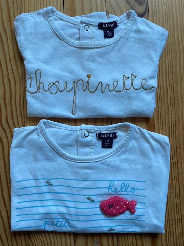 Lot de 2 t-shirt ML 6M kiabi