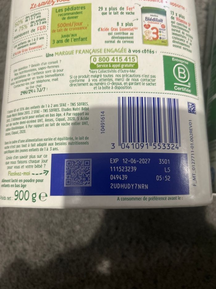 Lot lait Bledilait 3 - photo numéro 2