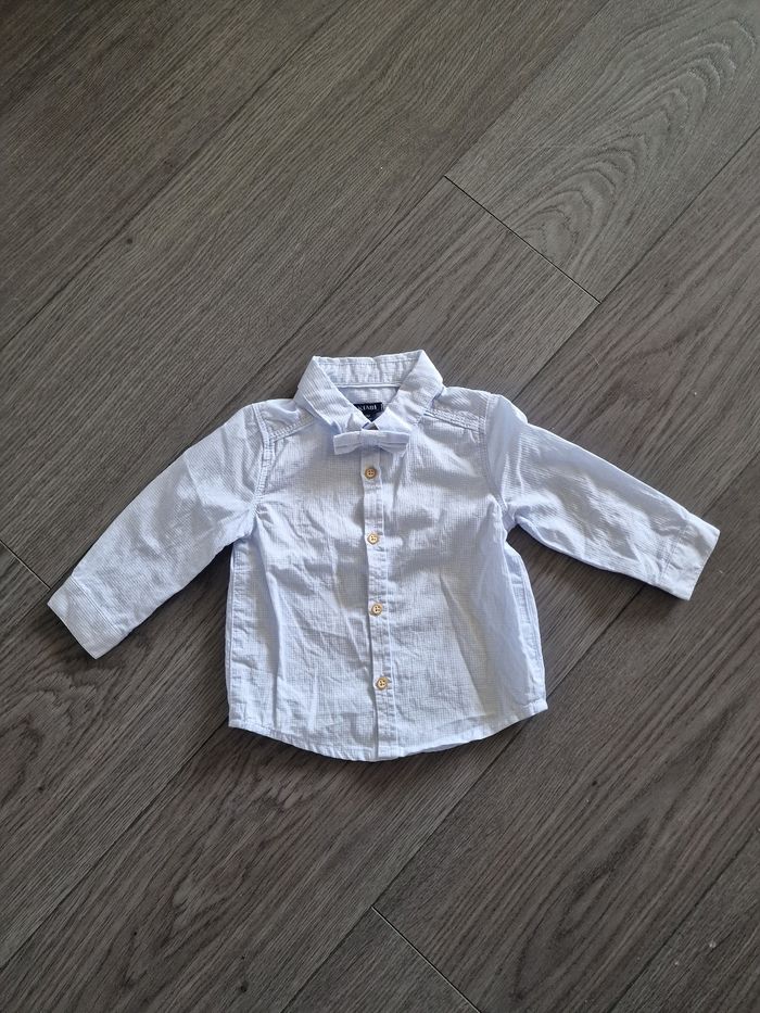 Chemise bleu-ciel avec un papillon garçon 9-12 mois - photo numéro 10
