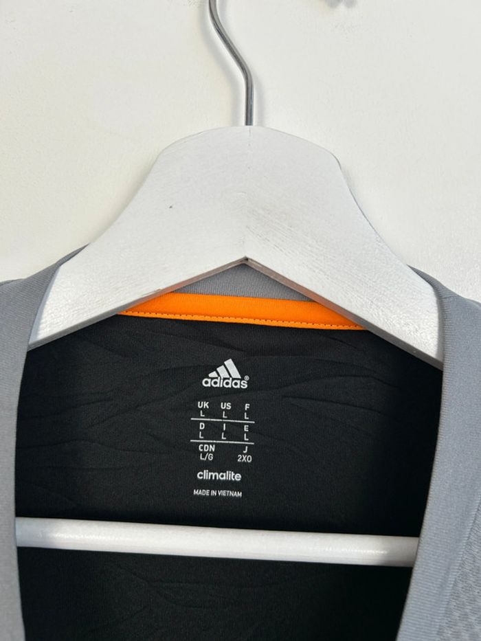 Maillot Homme Adidas Noir Gris et Blanc | Taille L | Très Bon État | Style Sportif | #TM63 - photo numéro 4