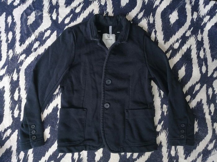 Blazer, veste costume, sweat, bleu marine, Okaidi, 5ans 110cm