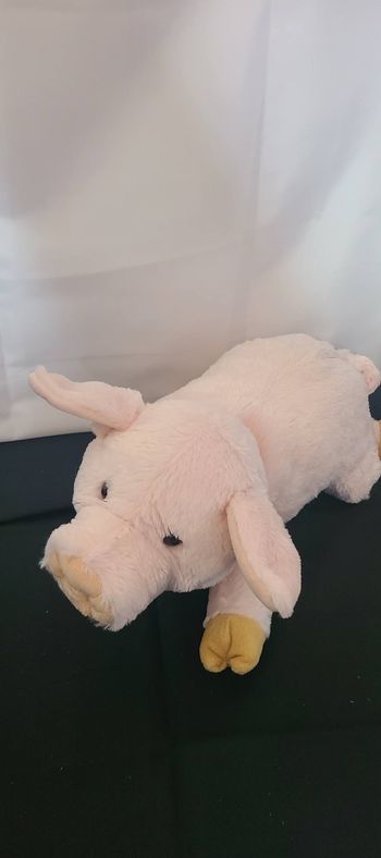 Peluche cochon rose GUND Hamlet 33 cm, granulés